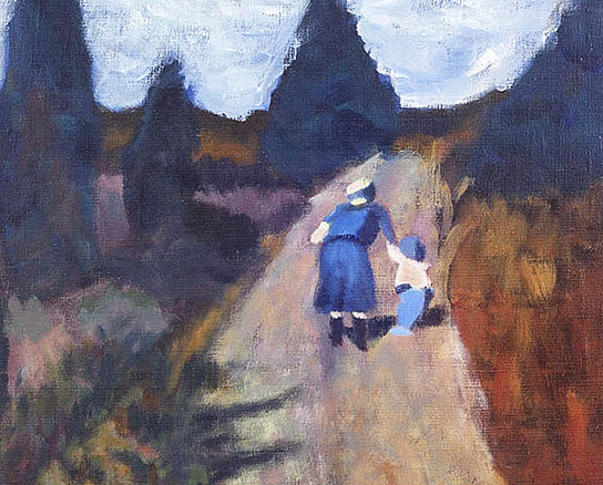 On the road, painting