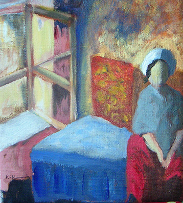 Blå säng, painting